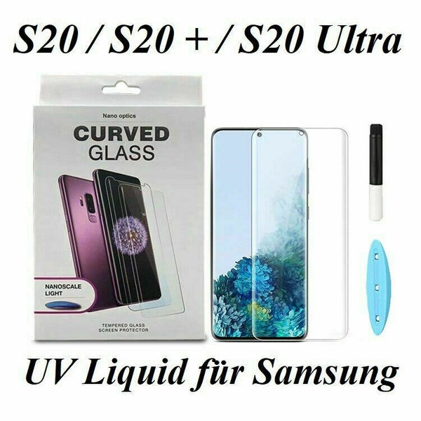 UV Liquid Panzerfolie Samsung Galaxy S20 Plus Ultra Full Glue