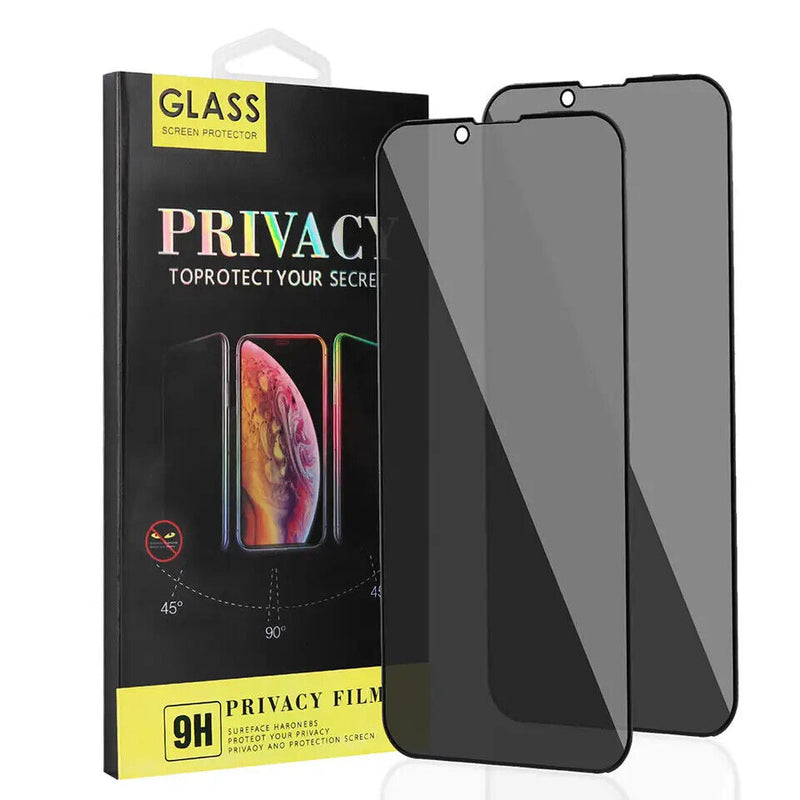2x Panzerglas Privacy Blickschutz für iPhone 14 Pro Max Sichtschutz 9H Glas
