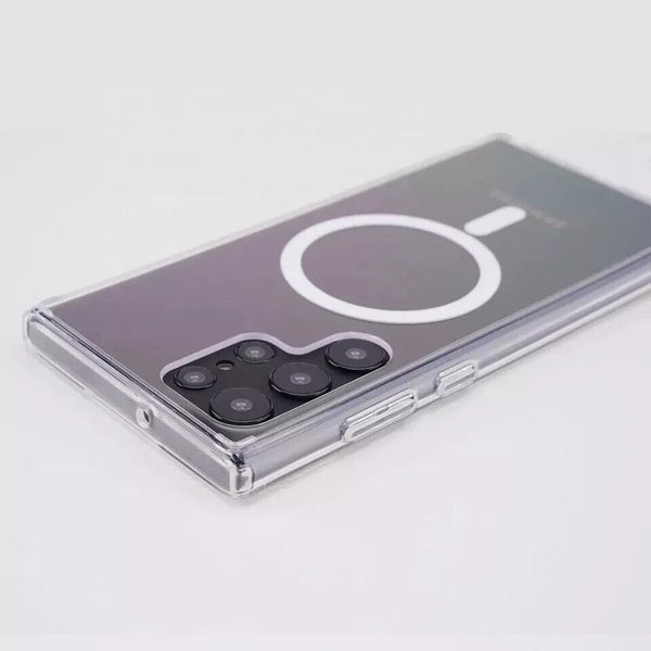 Samsung S23 Plus Ultra Hülle MagSafe Bumper Case Magnetisch Transparent