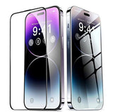 iPhone 15 Pro Max Plus 2x Full Screen Schutzglas Panzerfolie Cover Schutz Glas