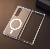 Samsung Z Fold 4 3 Schutz Hülle MagSafe Bumper Case Magnetisch Transparent Klar