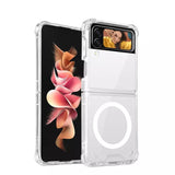 Samsung Z Flip 4 3 Schutz Hülle MagSafe Bumper Case Magnetisch Transparent Klar