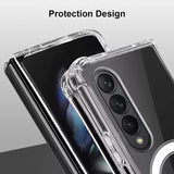 Samsung Z Fold 4 Schutz Hülle MagSafe Bumper Case Magnetisch Transparent Klar