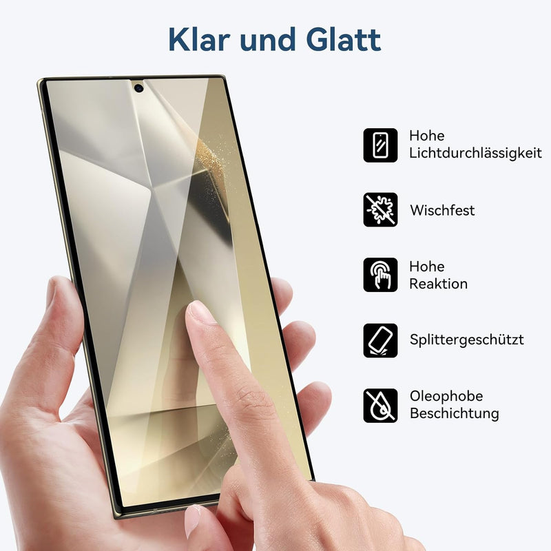 2x Schutzglas Samsung Galaxy S24 / Plus / Ultra 9H Panzerfolie