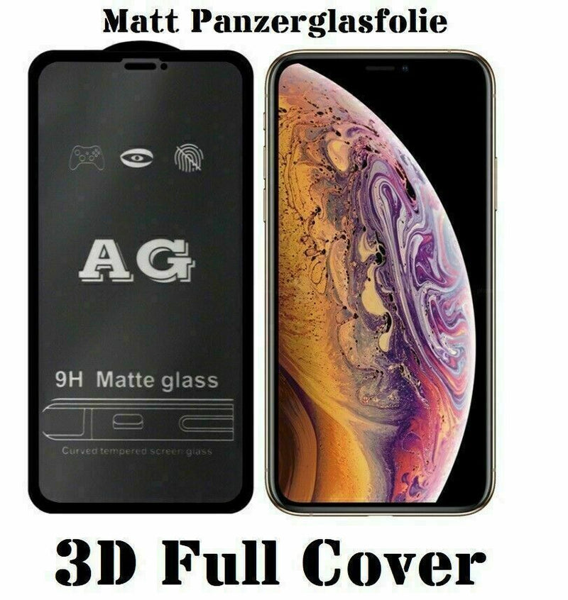Matt Panzerfolie iPhone XR X XS Max Schutzglas