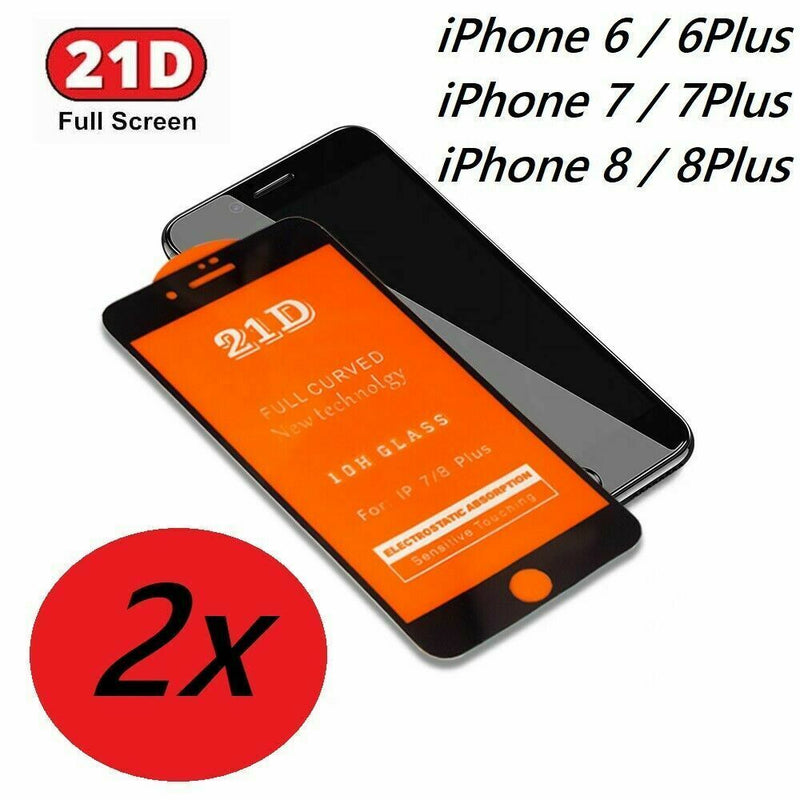 2x tempered foil iPhone 6 7 8 Plus