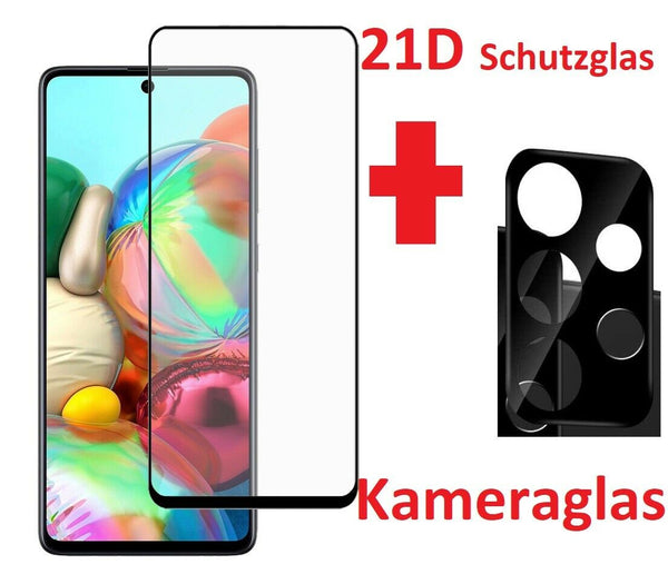 21D Full Screen Schutzglas Samsung A51 A71 A41 A31