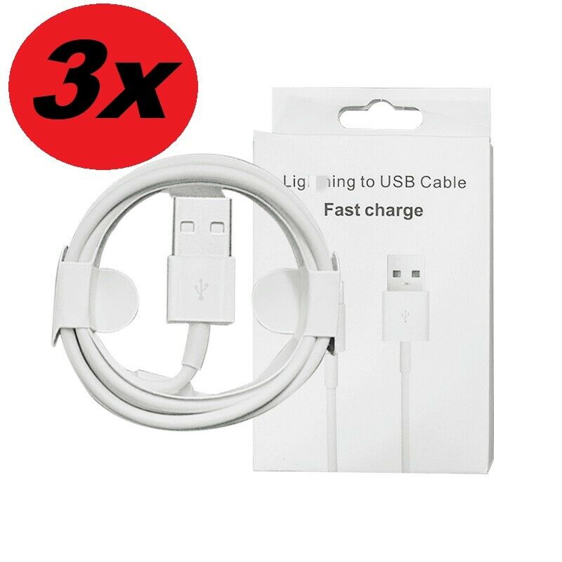 3x iPhone iPad Lightning Ladekabel Kabel 1m