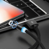 3 in1 charging cable magnet iPhone Samsung