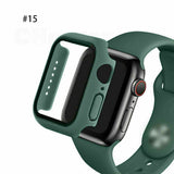Apple Watch 38 40 42 44 Silikon Sport Armband inkl. Case Bumper Hülle